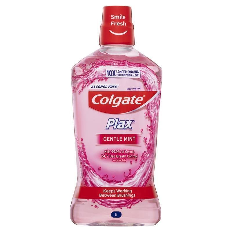 Colgate 高露洁 Plax 无酒精抗菌漱口水 温和薄荷 1L