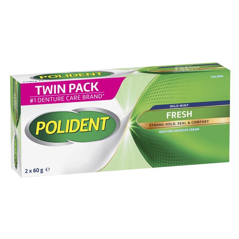 Polident 保丽净 假牙稳固剂 清新薄荷 2x60g
