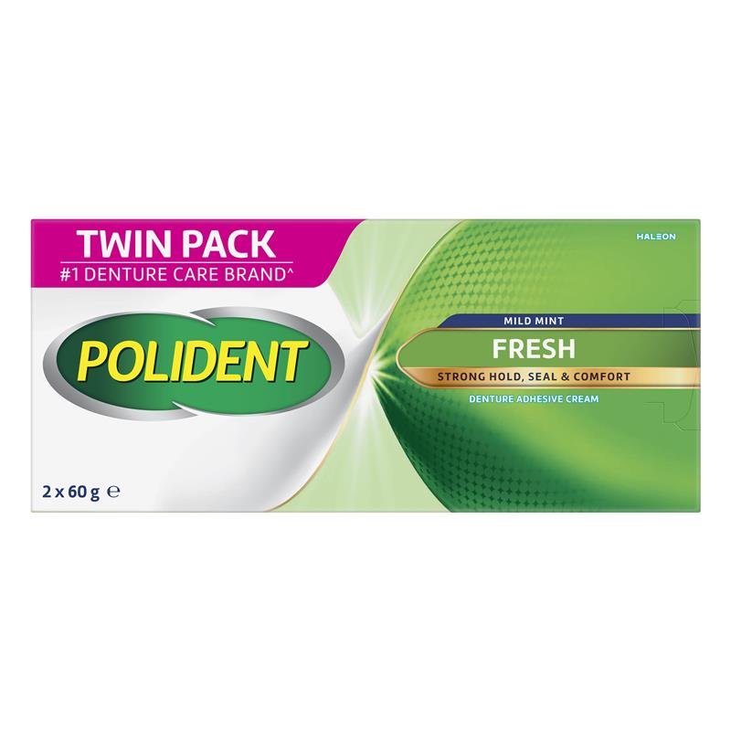 Polident 保丽净 假牙稳固剂 清新薄荷 2x60g