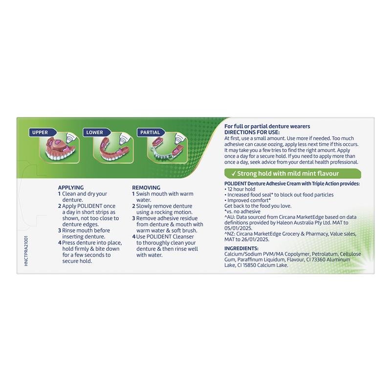 Polident 保丽净 假牙稳固剂 清新薄荷 2x60g