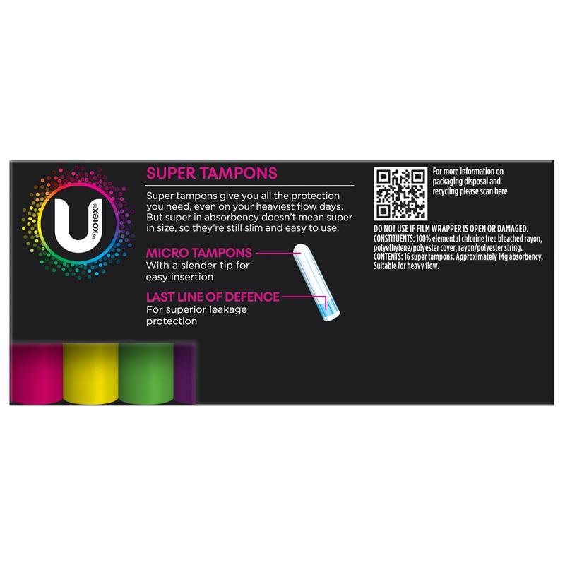 U by Kotex 高洁丝 卫生棉条 大流量 16支