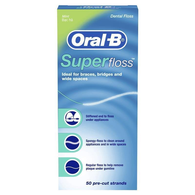 Oral B 欧乐B Superfloss 预剪牙线 50根装