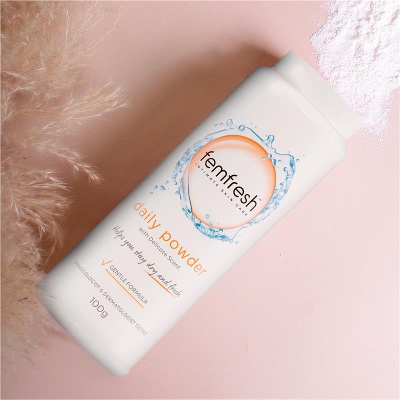 Femfresh 无滑石粉女性护理爽身粉 100g