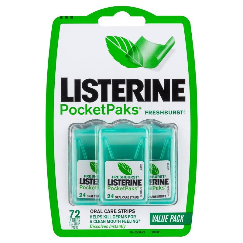 Listerine 李施德林 口气清新膜 劲爽味 72片