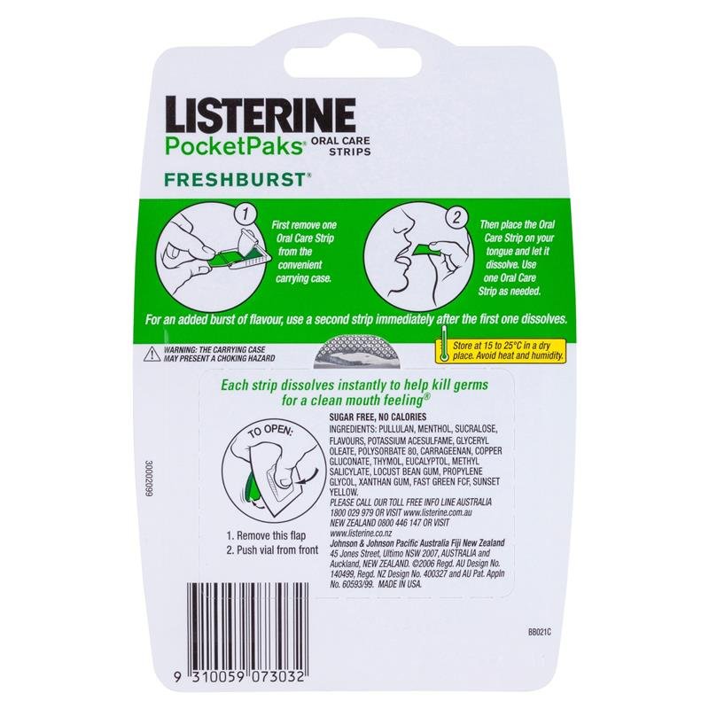 Listerine 李施德林 口气清新膜 劲爽味 72片