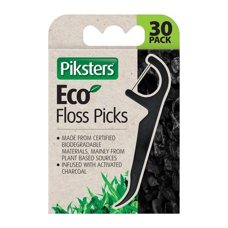 Piksters 环保竹炭牙线棒 30支