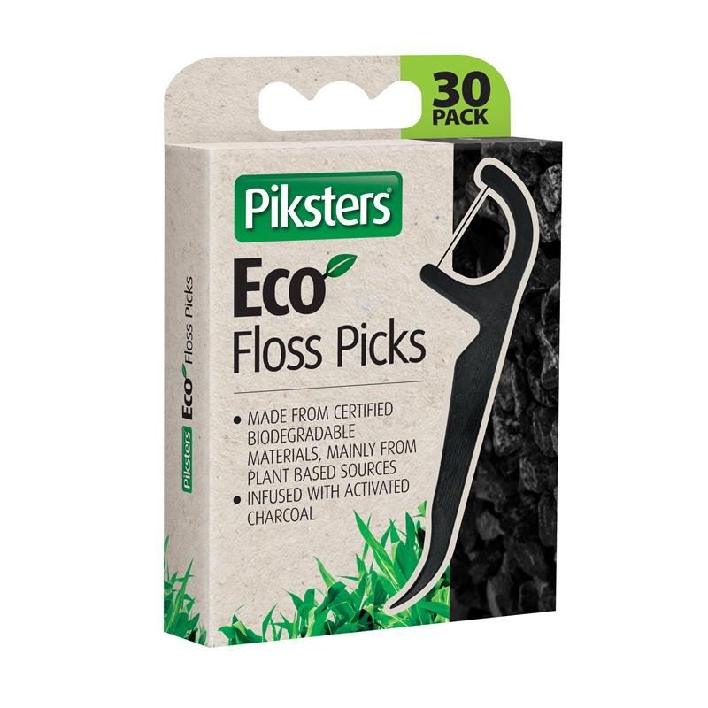 Piksters 环保竹炭牙线棒 30支