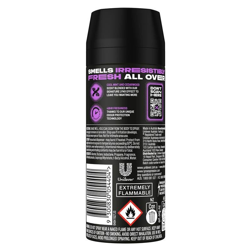 Lynx 男士香体喷雾 Black Night 165ml