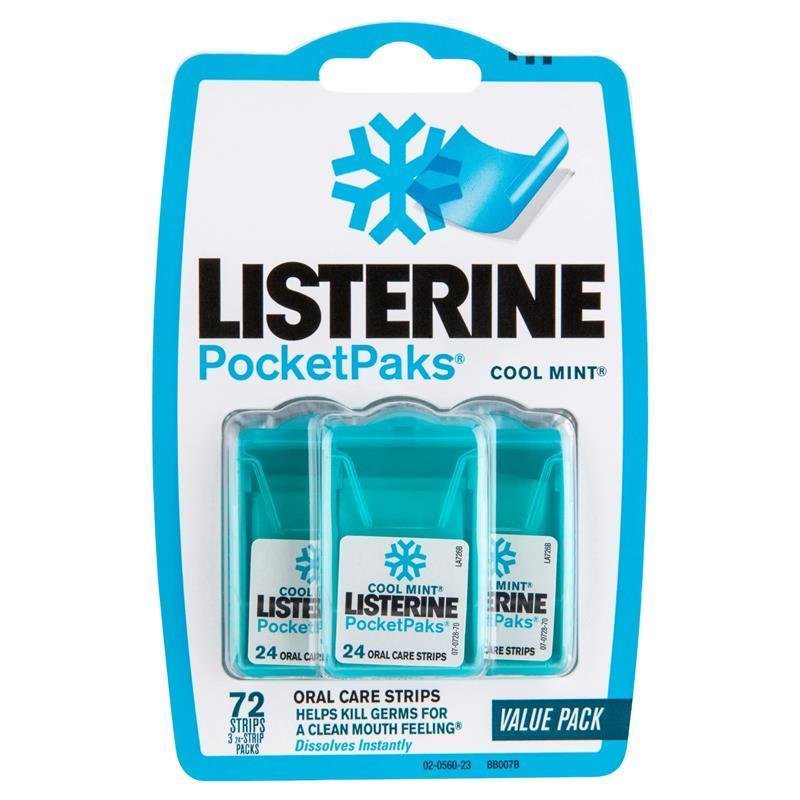Listerine 李施德林 口气清新膜 冰凉薄荷 超值装 72片