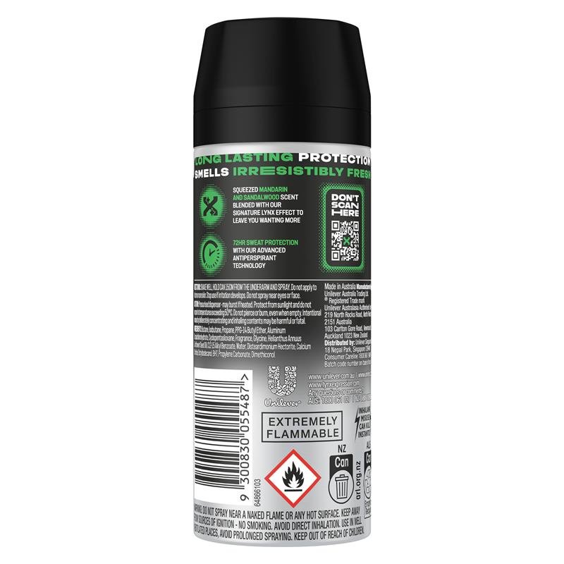 Lynx 男士止汗喷雾 非洲香型 165ml