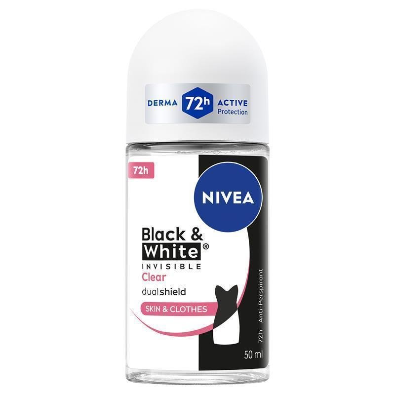 NIVEA 妮维雅 黑白隐形走珠止汗露 72小时 50ml