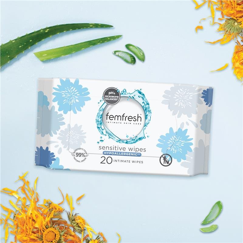 Femfresh 女性护理湿巾 敏感肌型 20片