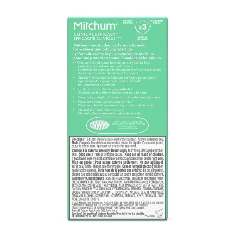 Mitchum 女士强效止汗膏 粉末清新 45g
