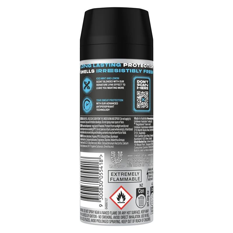 Lynx 男士香体止汗喷雾 冰爽 165ml