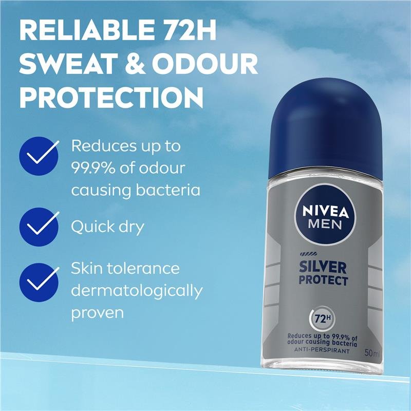 NIVEA MEN 妮维雅 男士走珠止汗露 银离子防护 50ml