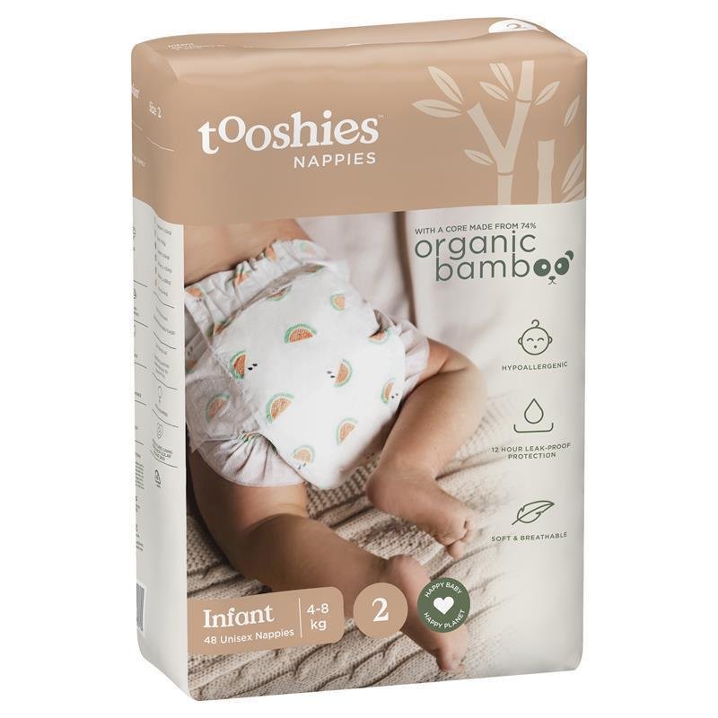 Tooshies 有机竹纤维环保纸尿裤 2号 婴儿 4-8kg 48片