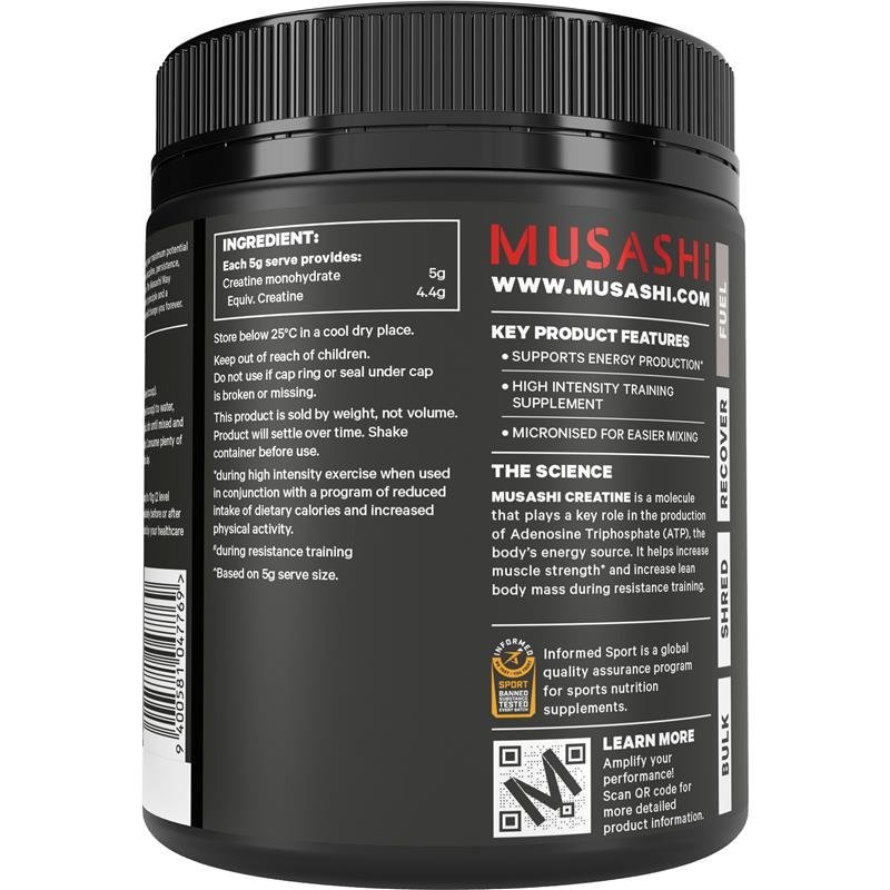 Musashi 一水肌酸粉 无味 350g