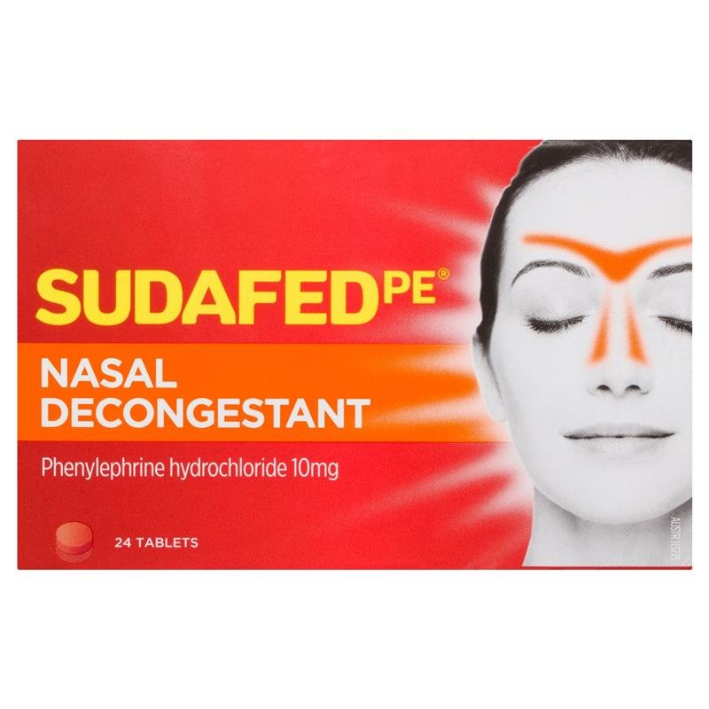 Sudafed PE 鼻塞缓解片 24片