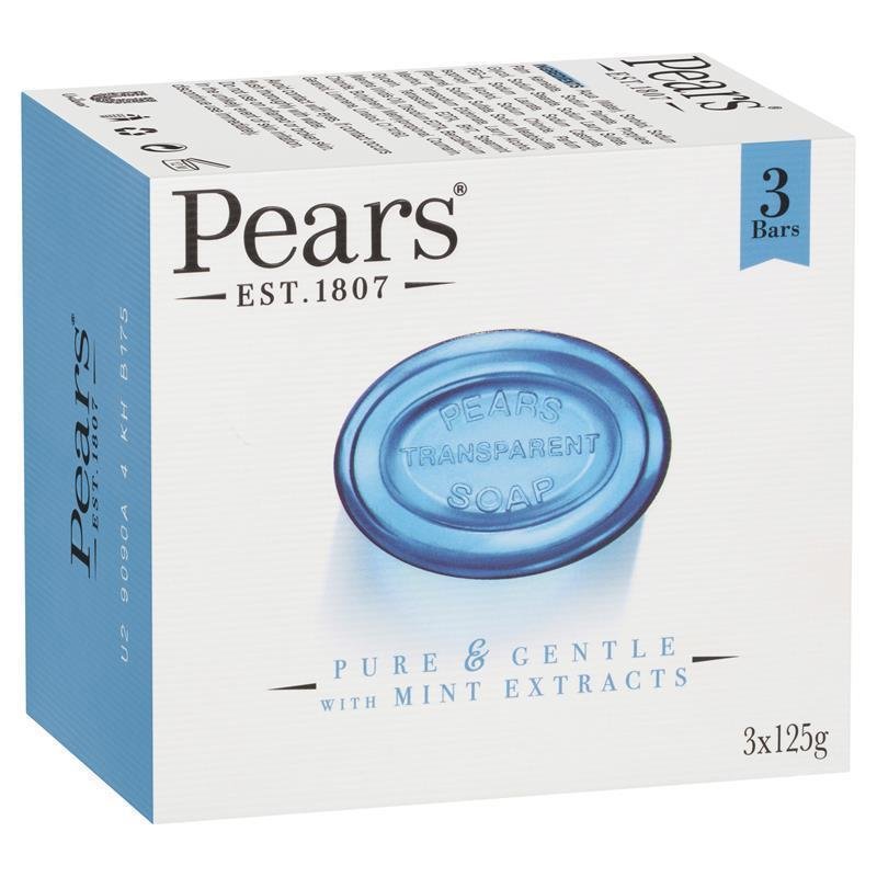 Pears 梨牌 纯净温和薄荷透明皂 3x125g