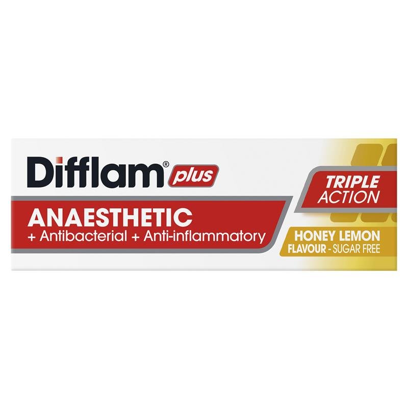 Difflam Plus 无糖润喉含片 蜂蜜柠檬味 16粒