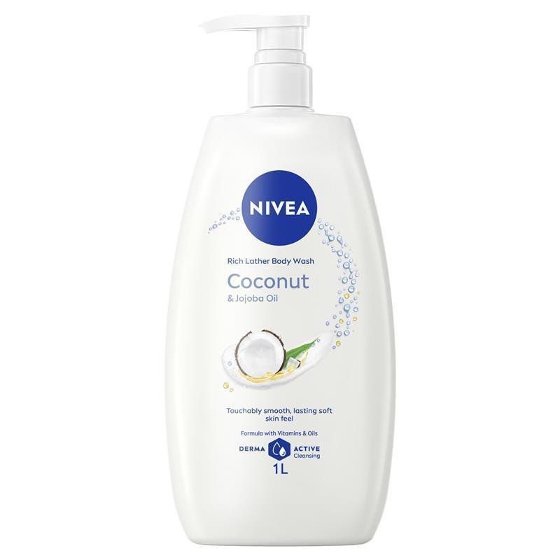 NIVEA 妮维雅 椰子荷荷巴油滋润沐浴露 1L