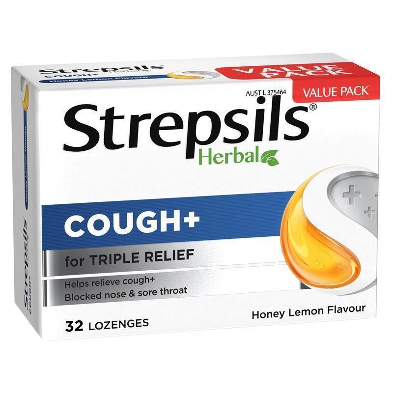 Strepsils 使立消 草本止咳含片 蜂蜜柠檬 32片