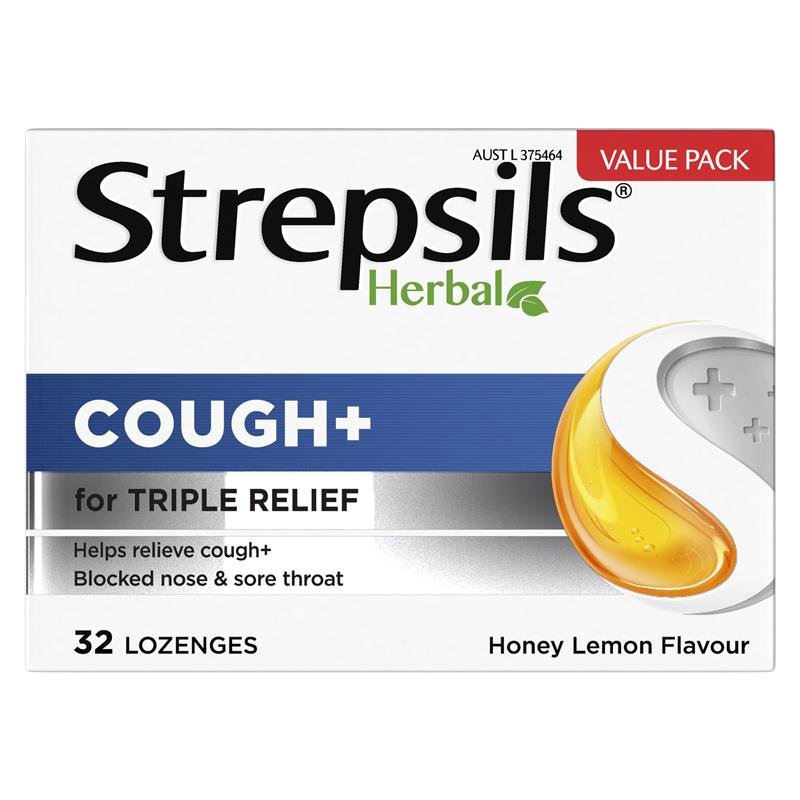 Strepsils 使立消 草本止咳含片 蜂蜜柠檬 32片