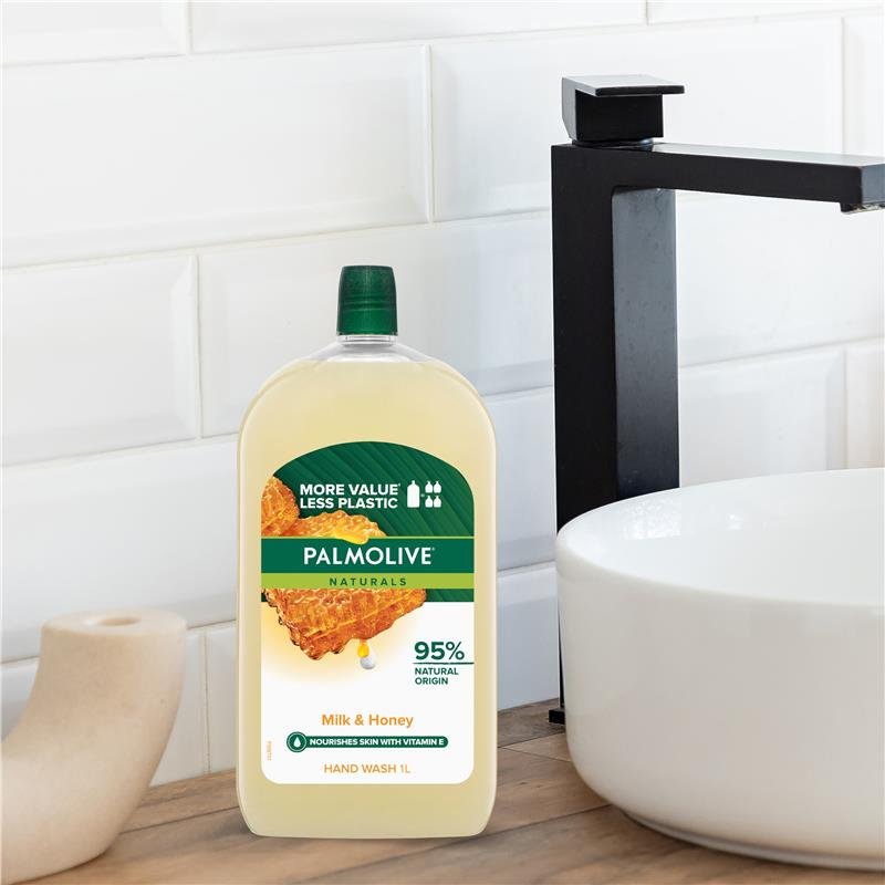 Palmolive 棕榄 自然柔洗洗手液补充装 牛奶蜂蜜 1L