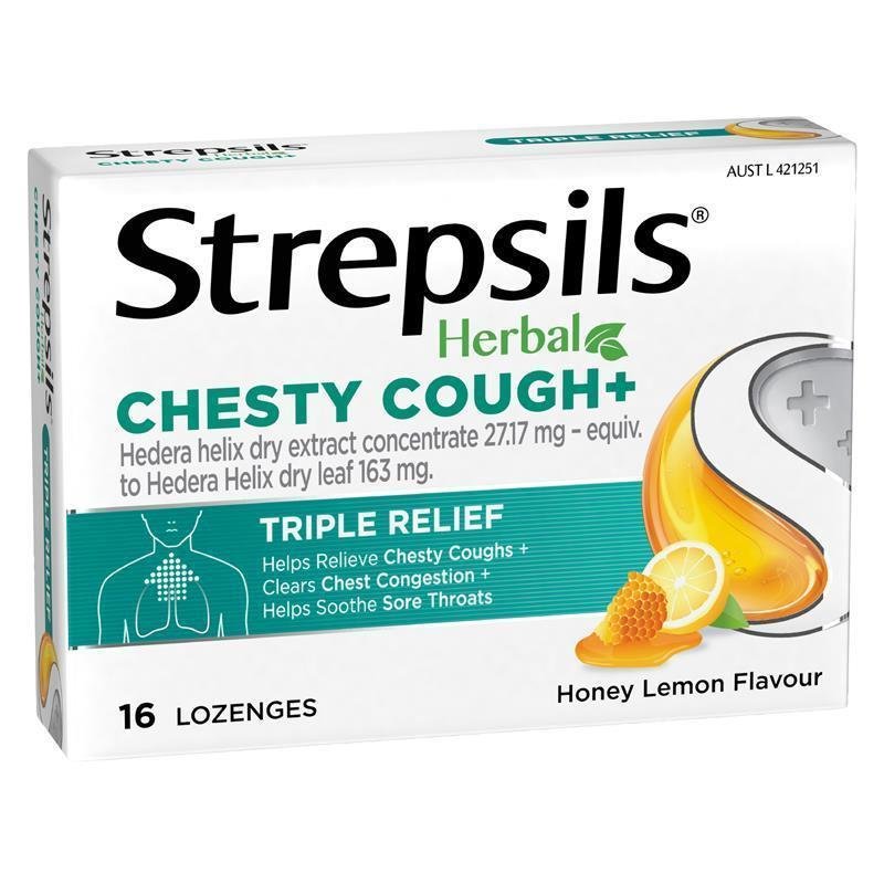 Strepsils 使立消 草本祛痰止咳含片 蜂蜜柠檬 16片