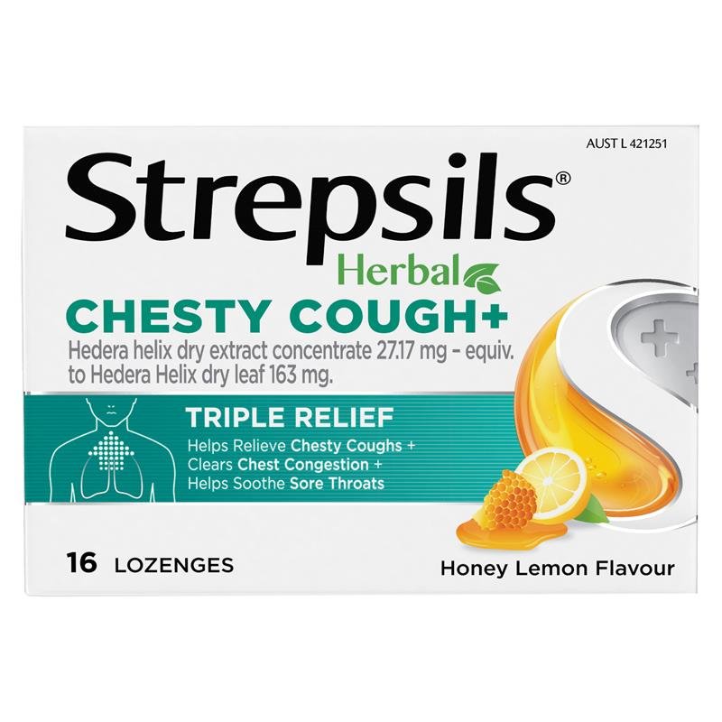 Strepsils 使立消 草本祛痰止咳含片 蜂蜜柠檬 16片