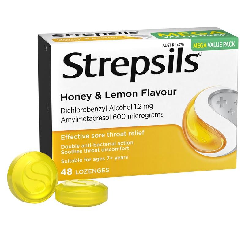 Strepsils 使立消 蜂蜜柠檬润喉含片 48片