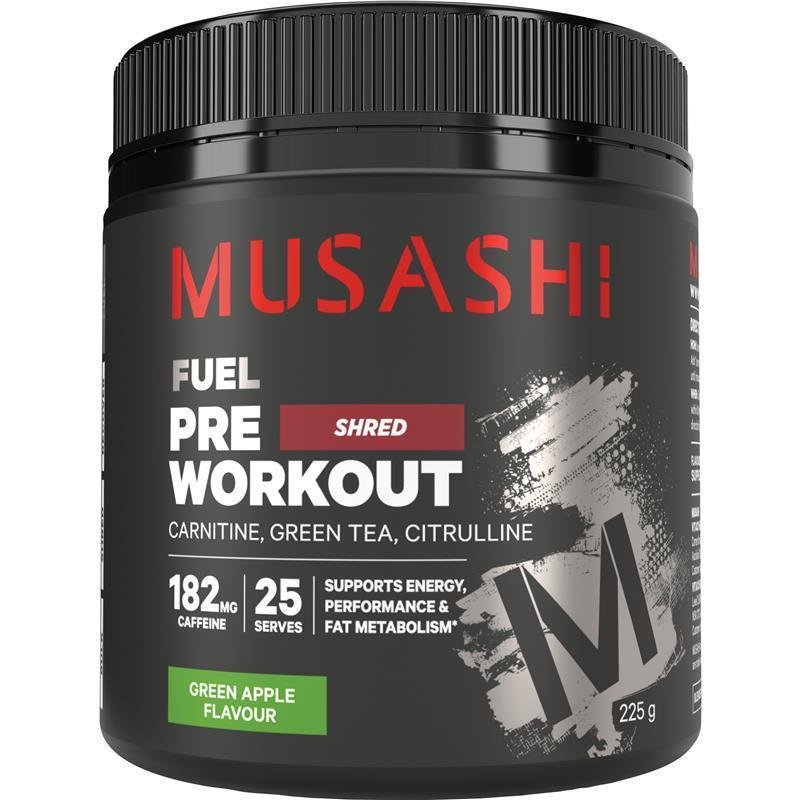 Musashi Shred 运动前能量粉 青苹果味 225g
