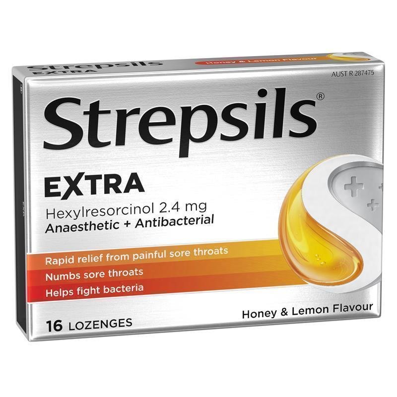 Strepsils 使立消 特强蜂蜜柠檬润喉含片 16片
