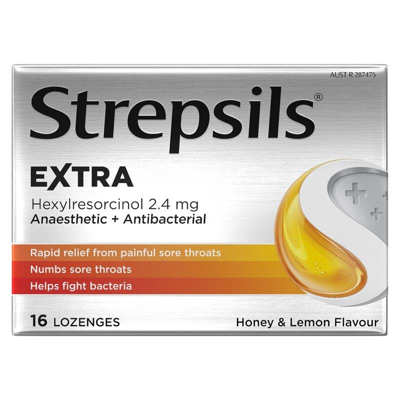 Strepsils 使立消 特强蜂蜜柠檬润喉含片 16片
