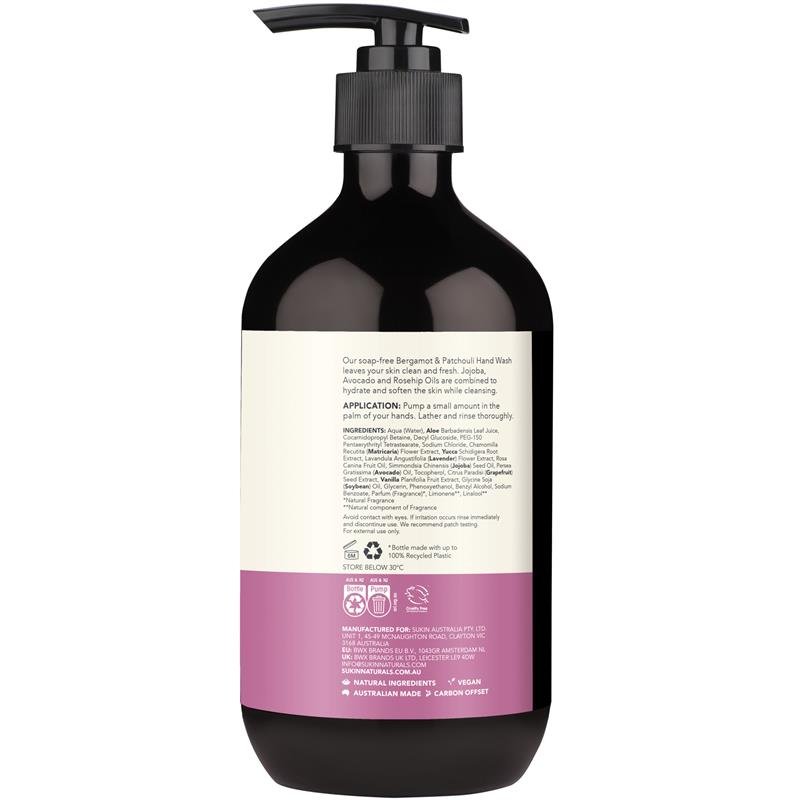 Sukin 佛手柑广藿香洁净洗手液 500ml
