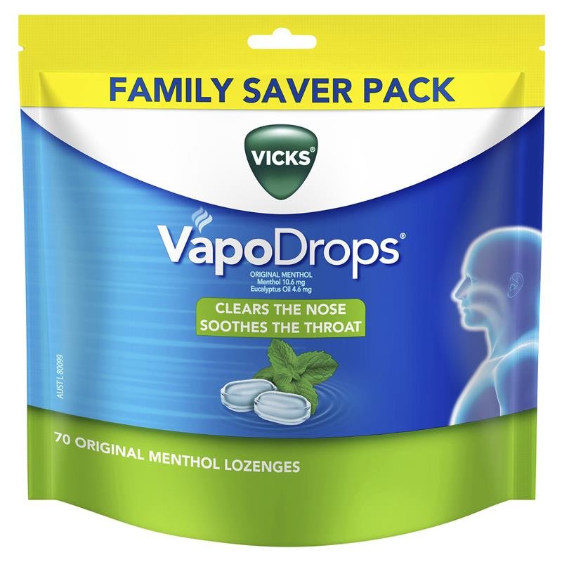 Vicks 薄荷润喉糖 原味 70粒