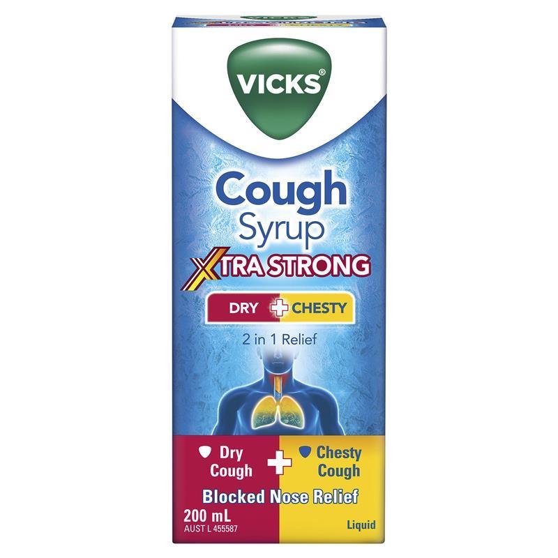 Vicks 加强型止咳糖浆 干咳+有痰 200ml