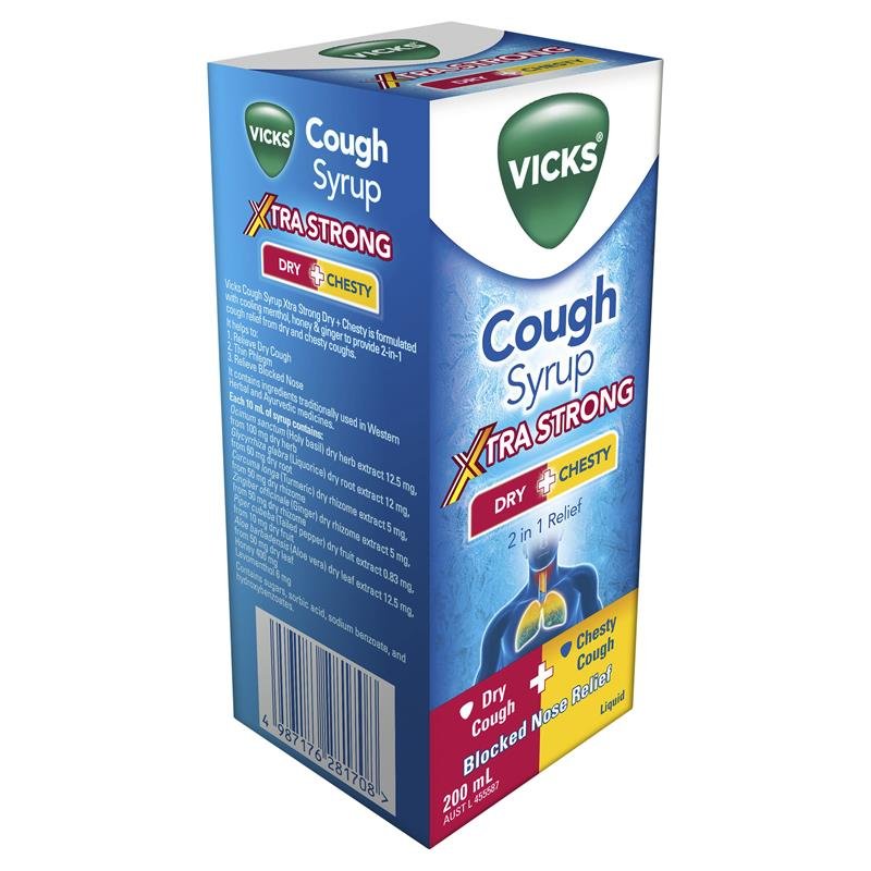 Vicks 加强型止咳糖浆 干咳+有痰 200ml