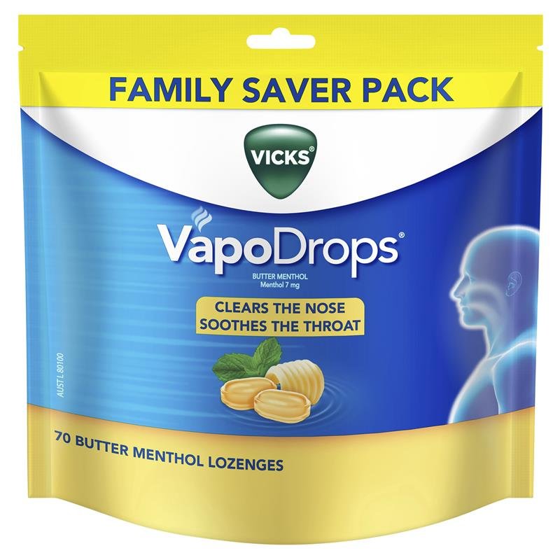 Vicks 奶油薄荷润喉糖 70粒