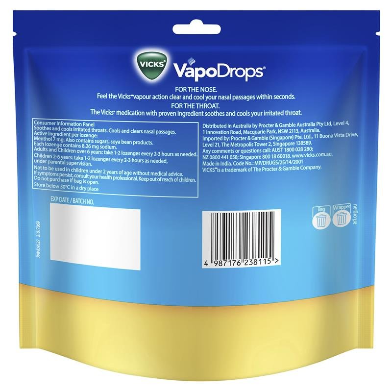 Vicks 奶油薄荷润喉糖 70粒