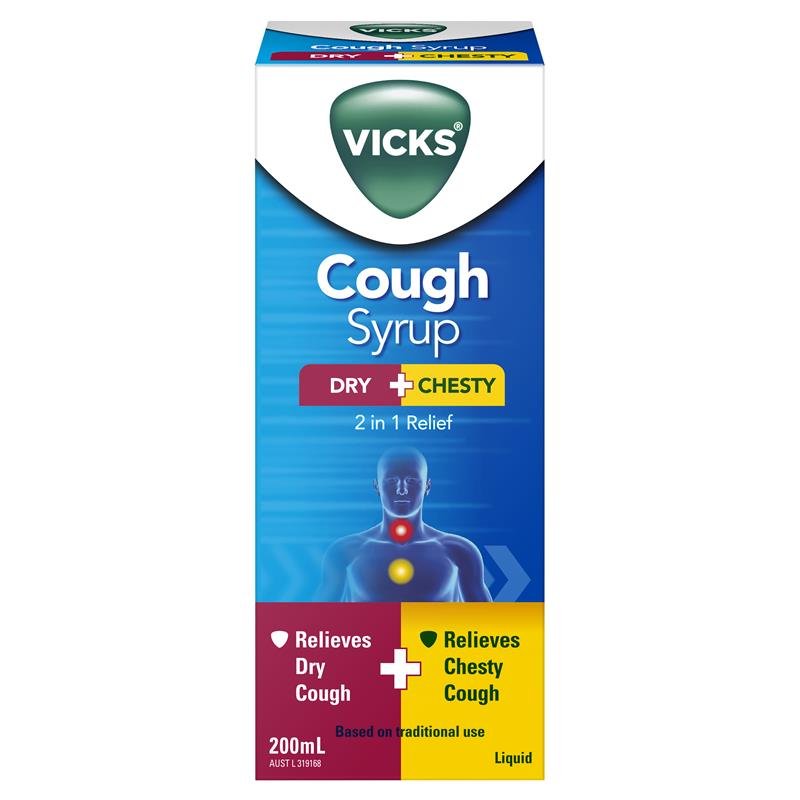 Vicks 维克斯 止咳糖浆 干咳+有痰 200ml