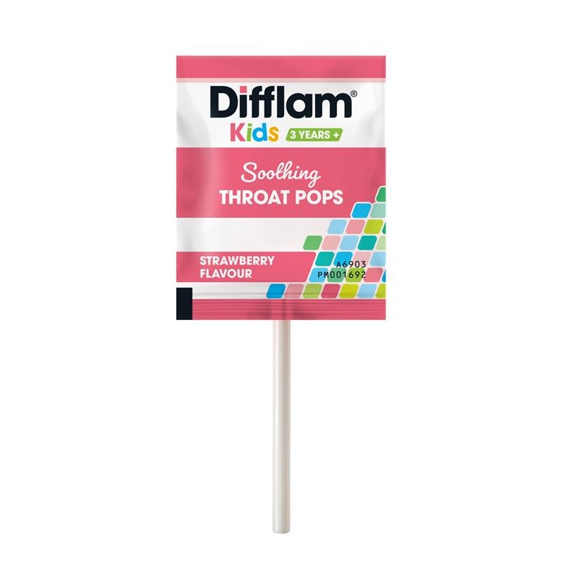 Difflam 舒缓润喉棒棒糖 草莓味 10支