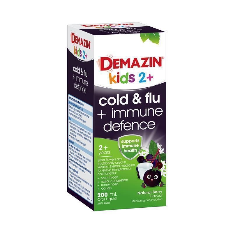 Demazin 儿童2岁+感冒流感免疫防护天然莓味口服液 200ml