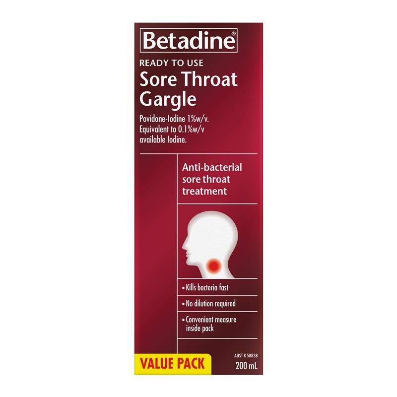 Betadine 必妥碘 咽喉漱口液即用型 200ml