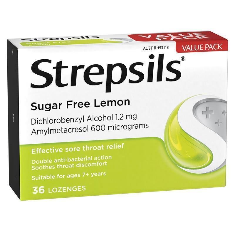 Strepsils 使立消 无糖润喉含片 柠檬味 36片