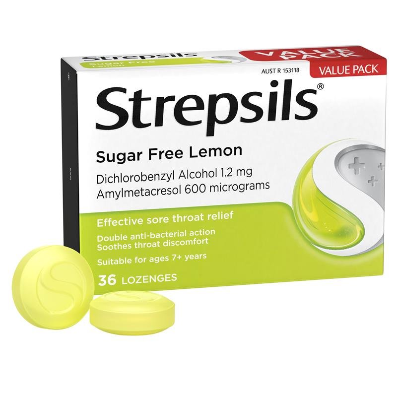 Strepsils 使立消 无糖润喉含片 柠檬味 36片