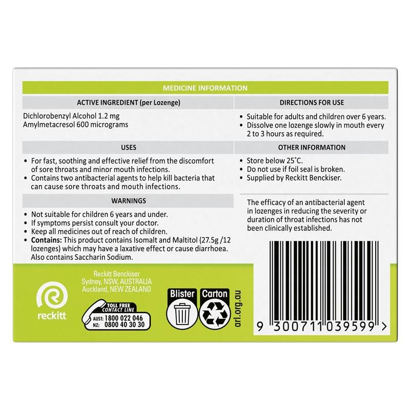 Strepsils 使立消 无糖润喉含片 柠檬味 36片