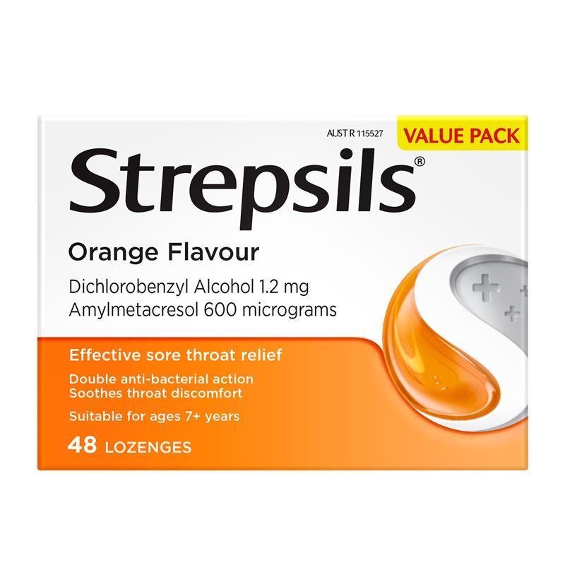 Strepsils 使立消 润喉含片 橙味 48粒