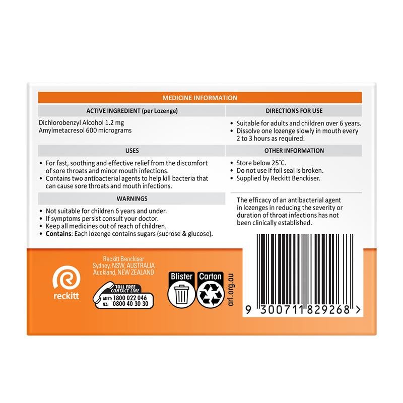 Strepsils 使立消 润喉含片 橙味 48粒