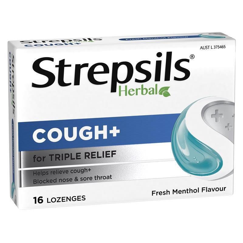 Strepsils 使立消 草本止咳含片 清凉薄荷 16粒